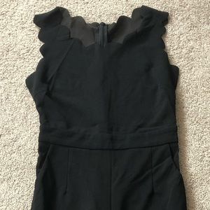 Scalloped black jumpsuit